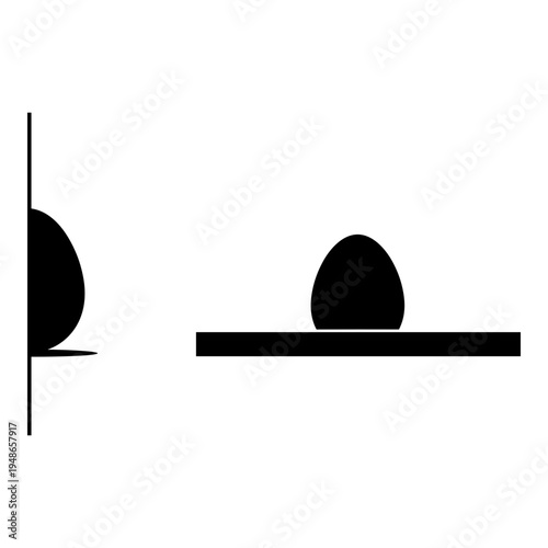 A depiction of a pendulum bob and its arc path over a horizontal surface Vector, illustration