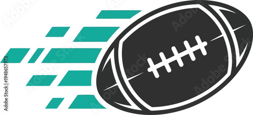 Modern American Football Vector Illustration Speed Motion