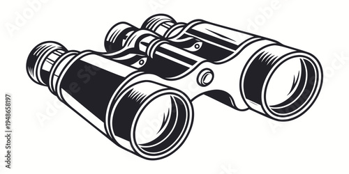 a pair of binoculars with a sleek design Vector