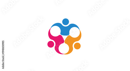 Colorful Abstract Shapes and Circles Design.