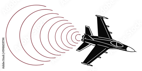 a black fighter jet flying through the air Vector