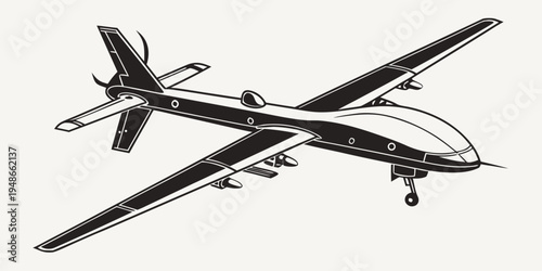 a small airplane flying through the air Vector