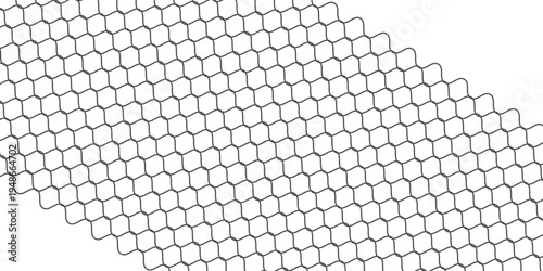 Curved net pattern. The net design is very well designed and suitable for sports equipment or apparel such as soccer goals, volleyball nets, basketball hoops, hockey nets and athletic equipment.