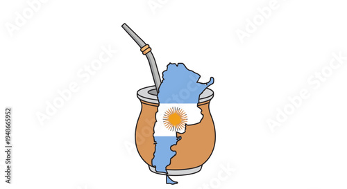 Argentine Mate Drink Straw Cup.