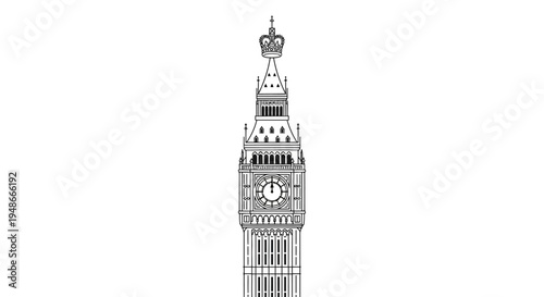 Big Ben London Iconic Clock Tower.