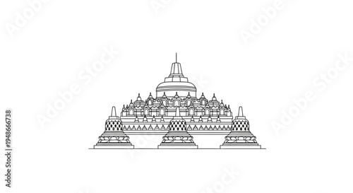 Buddhist temple architecture in Asia.