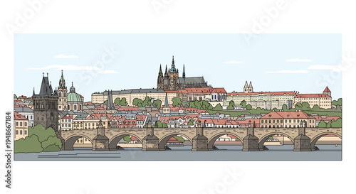 Charles Bridge in Prague City 1.