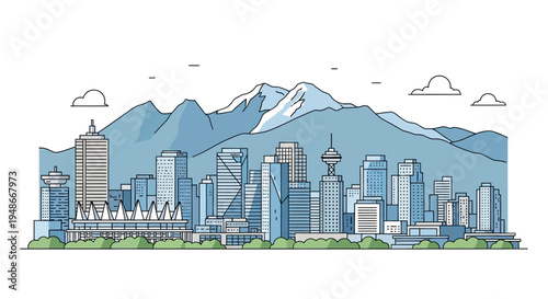 City Skyline with Modern Buildings 1.