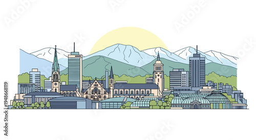 City Skyline with Modern Buildings 2.