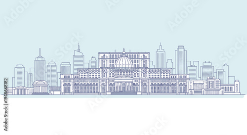 City Skyline with Modern Buildings 4.