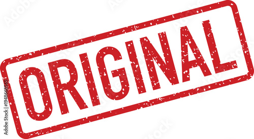 Red Grungy Rubber Stamp with the Word Original Clearly Printed on a Clean White Background