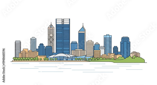 City Skyline with Modern Skyscrapers 11.