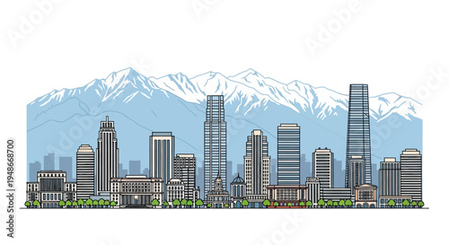 City Skyline with Modern Skyscrapers 13.