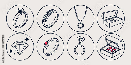 a collection of various jewelry pieces Vector