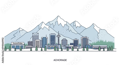 City skyline with tall buildings 9.