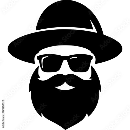 Santa Beach Vector Icon