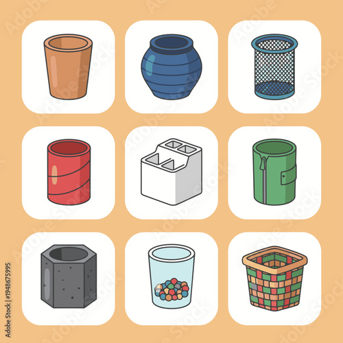 Set of colorful alarm clocks and digital timers icons including cloud and retro styles for time management schedule and wake up theme design