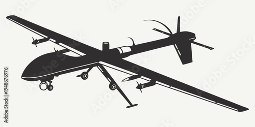 a large drone with propellers and wings Vector