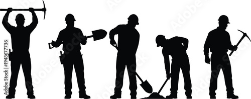 Large collection of black silhouettes featuring happy families, parents holding hands, children playing, and couples walking isolated on white background