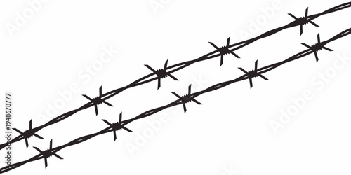 a roll of barbed wire Vector