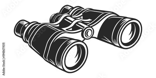 a pair of binoculars with a sleek design Vector
