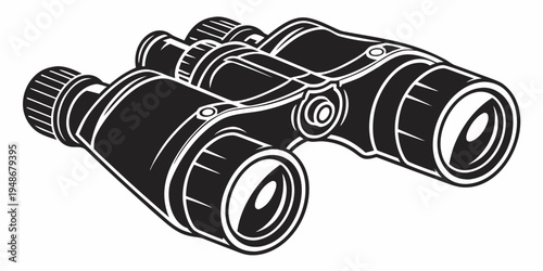 a pair of binoculars with a detailed design Vector