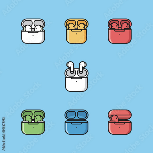 Collection of traditional chinese dim sum and steamed bun icons including meat filled baozi and cute pig shaped dumplings for restaurant menu