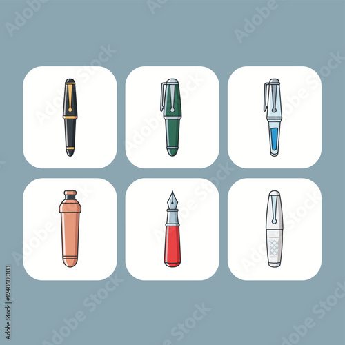 Set of colorful wireless earbud and charging case icons for mobile technology accessories music listening lifestyle and gadget store marketing graphics