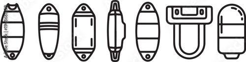 Various types of mechanical fasteners and connectors in different shapes and sizes Vector