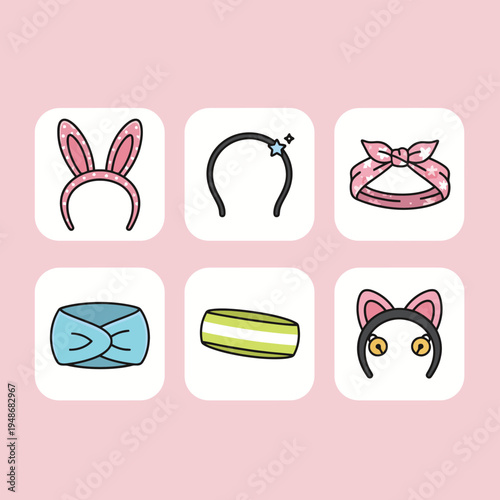 Set of cute animal and character slippers for home comfort, fluffy footwear for kids and adults, bunny, cat, monster, and car designs, flat vector illustration icons