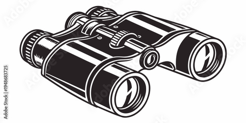 a pair of binoculars with a detailed design Vector