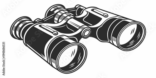 a pair of binoculars with a detailed design Vector