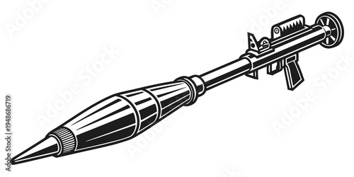 a large rocket propelled grenade launcher Vector