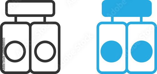 Modern and unique Barcode Scanner with Stand Icon.