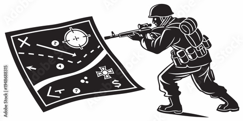 astronaut waving a flag with planets and stars Vector