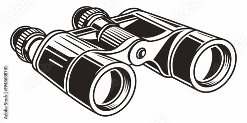 a pair of binoculars with a detailed design Vector