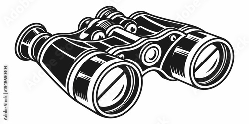 a pair of binoculars with a sleek design Vector