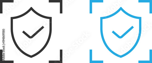 unique and strong Security Shield Check Icon.