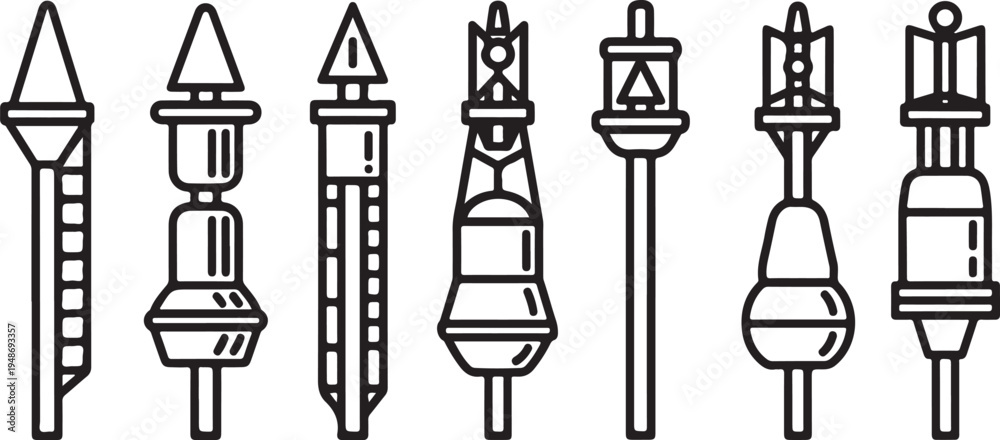 Fototapeta premium A variety of different types of syringes and needles Vector