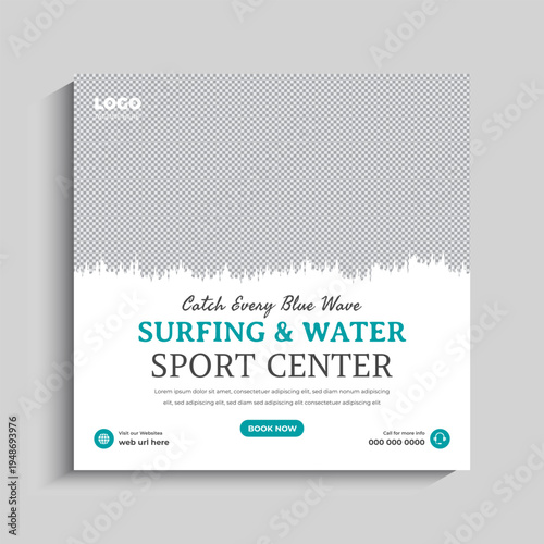 Surfing Social Media Instagram Post Banner Template