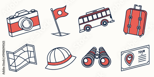 a collection of safety and construction icons Vector