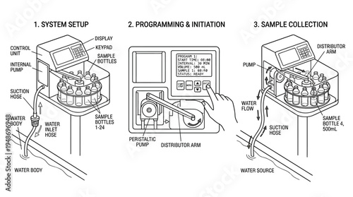 Automated Water Sampling System Setup Programming and Collection
