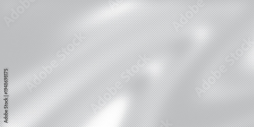 Abstract monochrome dot matrix background, dense micro particles forming soft flowing light bands across gray surface, modern minimal vector texture.