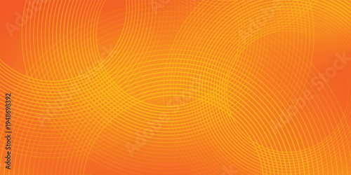 Abstract orange background with circles. Vector illustration
