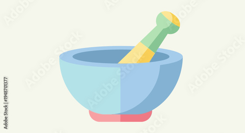 Mortar and Pestle Icon: Pharmaceutical, Medical, and Laboratory Tool