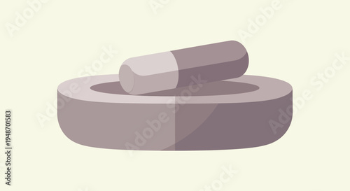 Stone Mortar and Pestle for Grinding Herbs and Spices