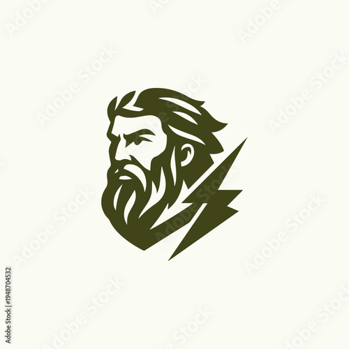 Zeus God of Thunder Logo