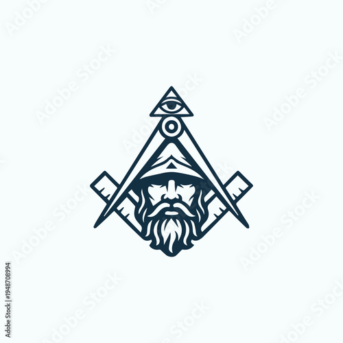 Vintage The Mason God Logo