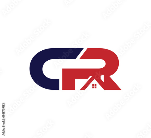 Logo initial Vector Real Estate / Realty CR