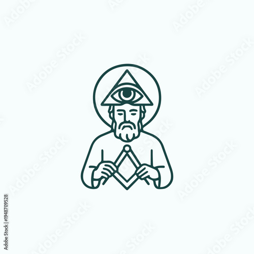 Vintage The Mason God Logo